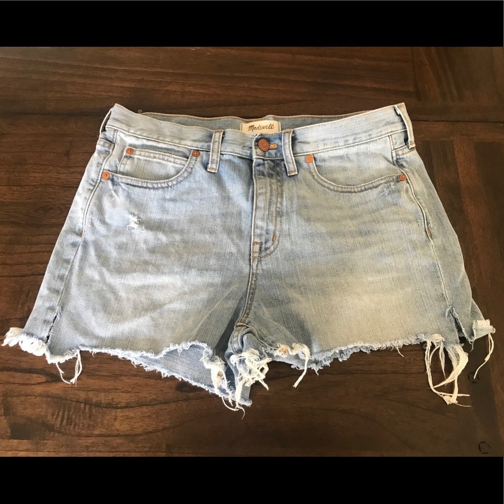Madewell distressed denim shorts